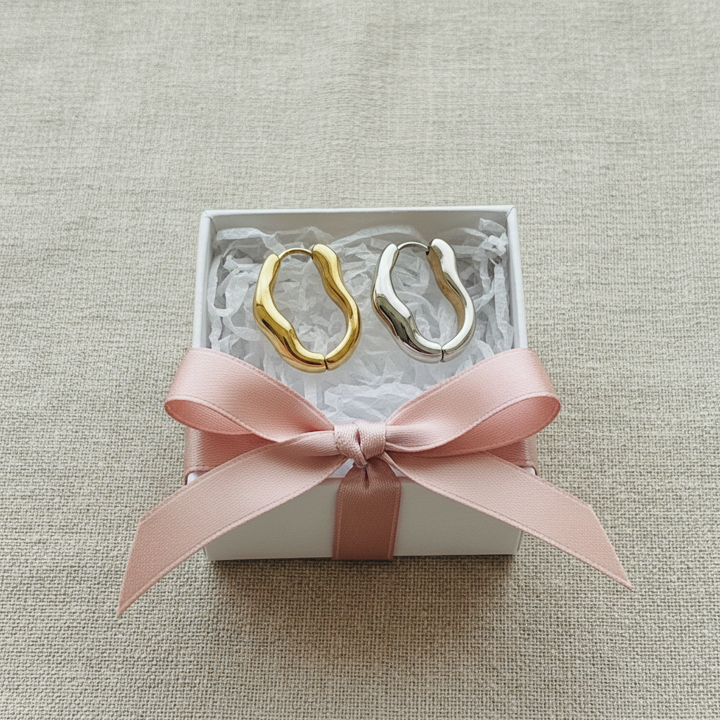 Earrings in packaging