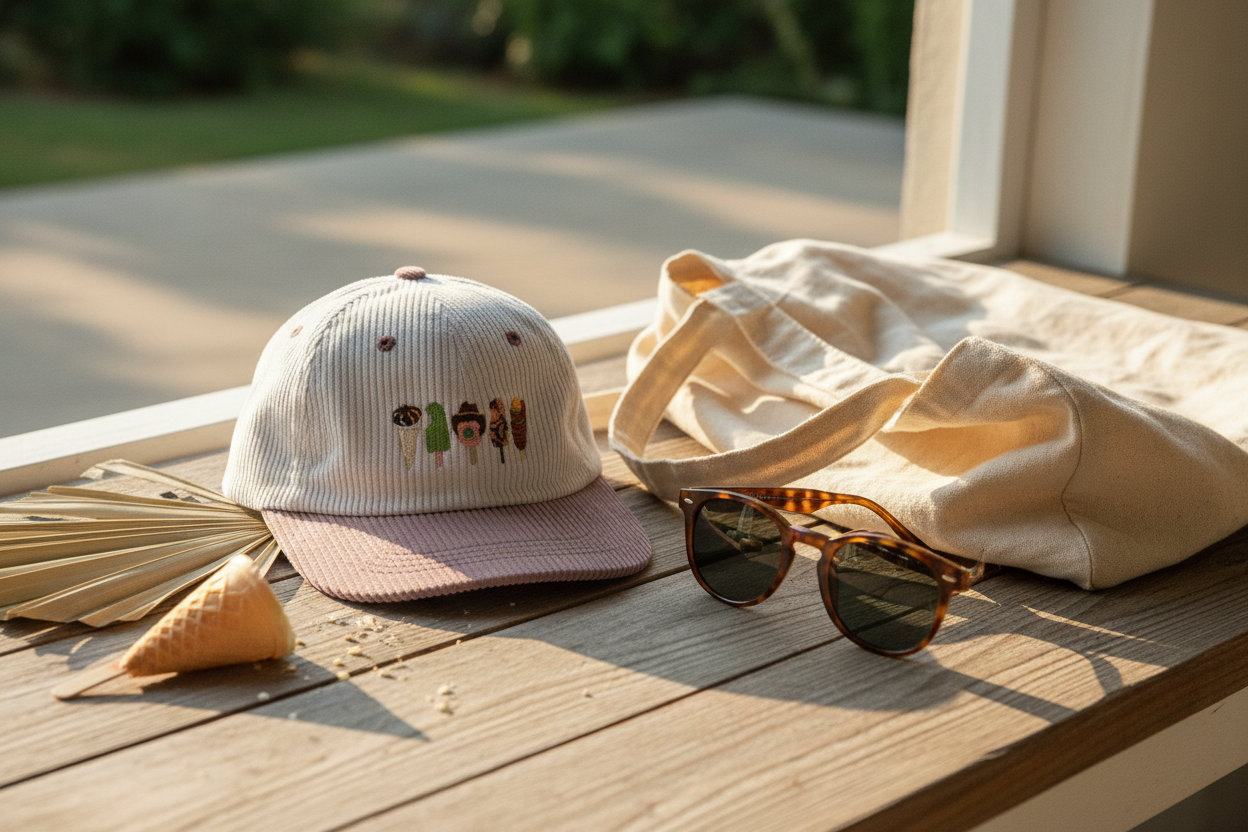 Lifestyle shot with summer accessories