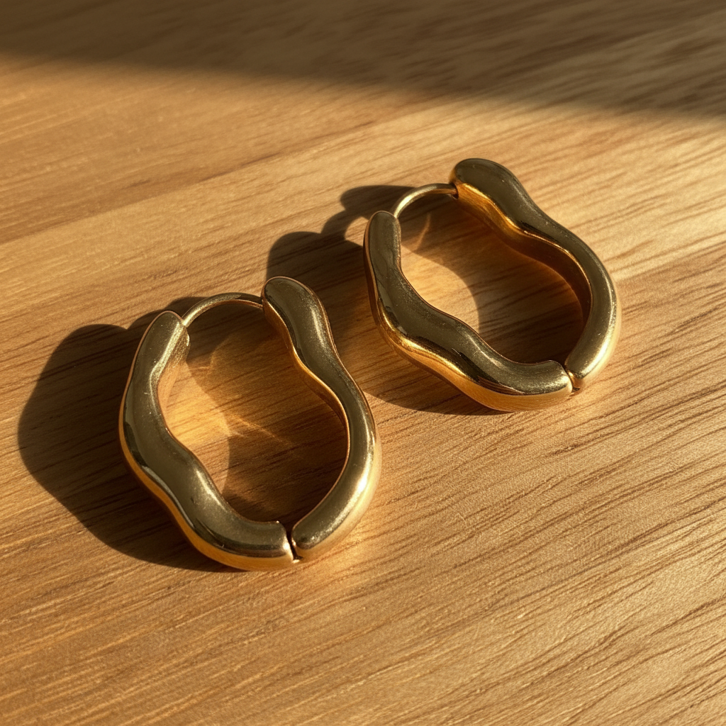Wooden surface flat lay