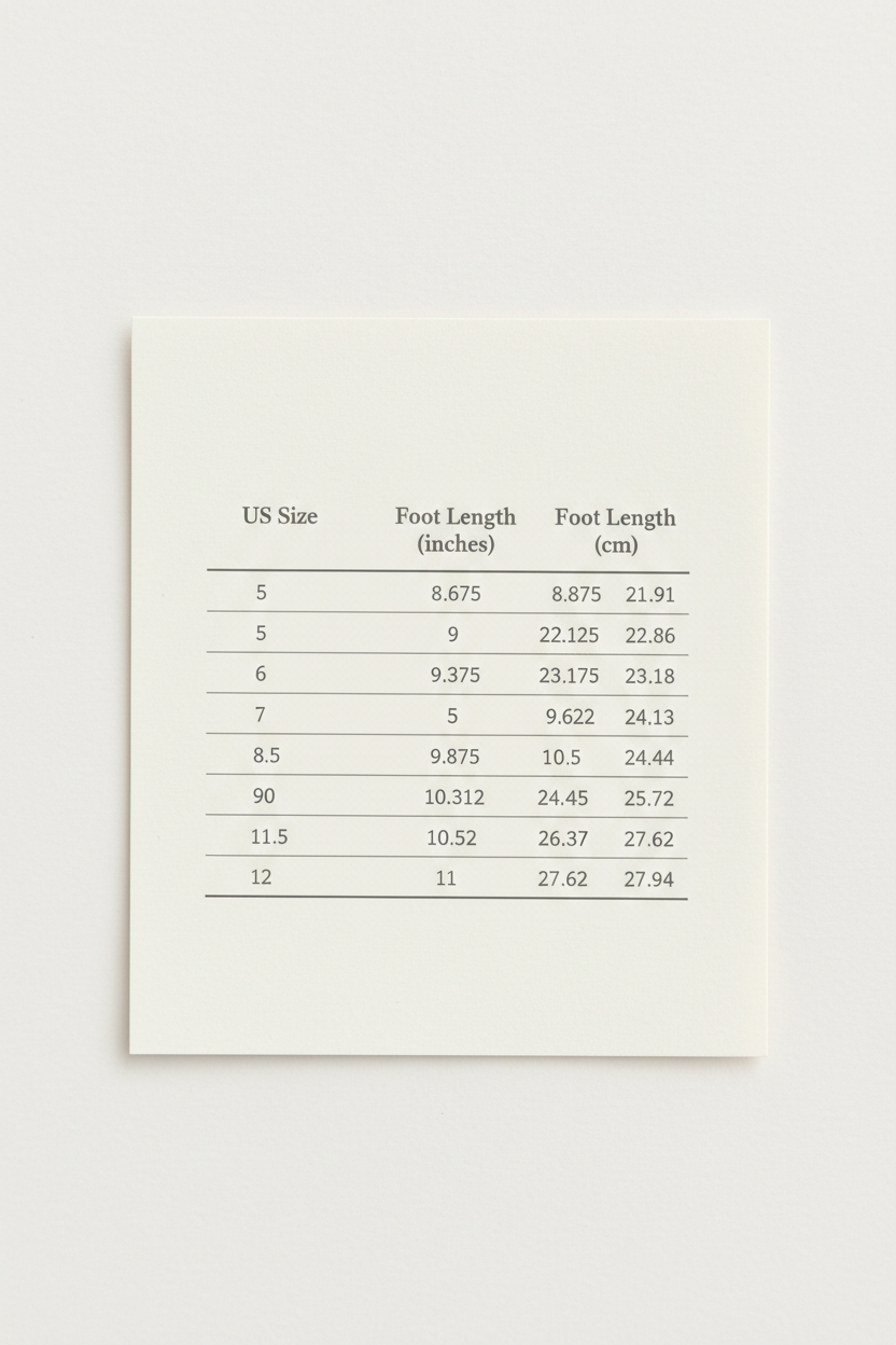 USA Women's Boot Size Chart